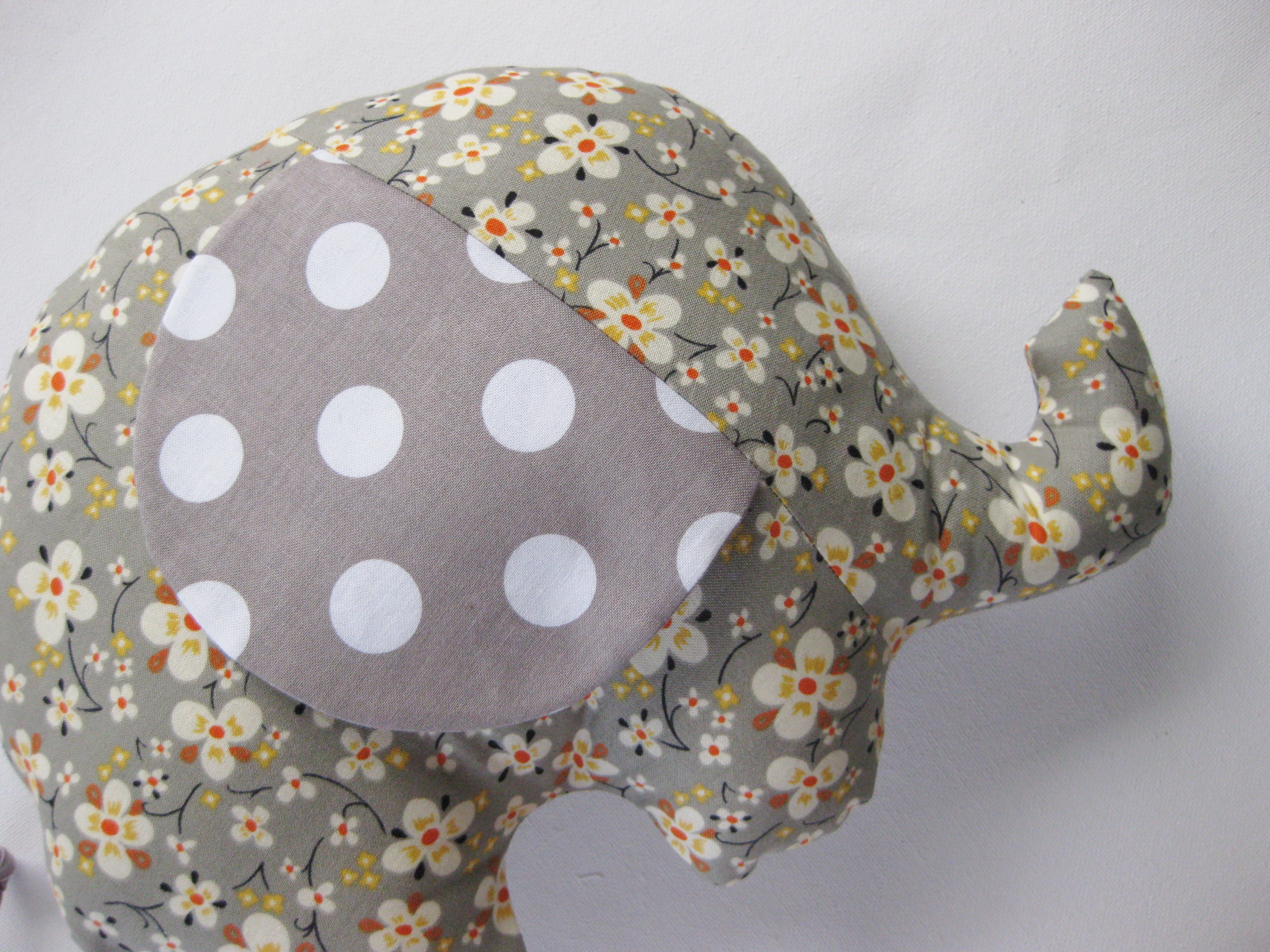 Elephant Softie Elephant Cushion Handmade With Designer Fabric By